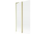 Mexen Mist L Parete Vasca A 2 Ante 100 X 150 Cm, Trasparente, Oro Spazzolato - 8A9L-100-011-55-00