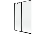 Mexen Mist Paratia Doccia 2 Ante Sinistra 120 X 150 Cm, Cornice Nera, Nero - 8A9-120-011-70-70-L