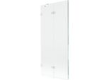 Mexen Lunar Paratia Della Doccia A 2 Ante Sinistra 80 X 150 Cm, Trasparente, Bianco - 897-080-100-20-00-L