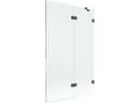 Mexen Lunar Paratia Doccia 2-Ante Destra 110 X 150 Cm, Trasparente, Grigio Canna Di Fucile Spazzolato - 897-110-100-66-00-P