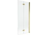 Mexen Mist Paratia Doccia 2-Ante Destra 80 X 150 Cm, Trasparente, Oro - 8A9-080-002-50-00-P
