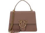 Pinko Borsetta Borsa A Tracolla Love One Top Handle Classic Light Ginger Biscuit - Antique Gold Grigio Talpa