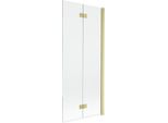 Mexen Mist Paratia Doccia 2-Ante Destra 80 X 150 Cm, Trasparente, Oro Spazzolato - 8A9-080-002-55-00-P