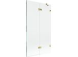 Mexen Lunar Paratia Per Doccia A Due Ante Destra 100 X 150 Cm, Trasparente, Dorato - 897-100-100-50-00-P