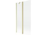 Mexen Mist Paravento Doccia A 2 Ante 100 X 150 Cm, Trasparente, Oro Spazzolato - 8A9-100-011-55-00