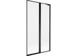 Mexen Mist L Paratia Per Vasca Da Bagno A 2 Ante Destra 100 X 150 Cm, Cornice Nera, Nero - 8A9L-100-011-70-70-P