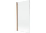 Mexen Mist Paravento Per Vasca 1 Anta 90 X 150 Cm, Trasparente, Rame Spazzolato - 8A9-090-001-65-00