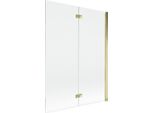 Mexen Mist Paratia Da Doccia A 2 Ante Destra 130 X 150 Cm, Trasparente, Oro - 8A9-130-002-50-00-P