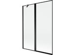 Mexen Mist Paratia Doccia A 2 Ante Sinistra 130 X 150 Cm, Cornice Nera, Nero - 8A9-130-011-70-70-L