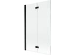 Mexen Mist Paratia Per Doccia 2-Ante Sinistra 110 X 150 Cm, Trasparente, Nero - 8A9-110-002-70-00-L