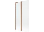 Mexen Mist L Paratia Per Vasca Da Bagno A 2 Ante 100 X 150 Cm, Trasparente, Rame Spazzolato - 8A9L-100-011-65-00
