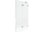 Mexen Lunar Paratia Per Vasca Da Bagno A 2 Ante Destra 90 X 150 Cm, Trasparente, Cromo - 897-090-100-01-00-P