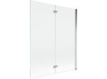 Mexen Mist Paratia Per Doccia A 2 Ante Destra 140 X 150 Cm, Trasparente, Cromo - 8A9-140-002-01-00-P