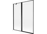 Mexen Mist Paratia Doccia A 2 Ante Sinistra 140 X 150 Cm, Cornice Nera, Nero - 8A9-140-011-70-70-L