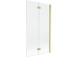 Mexen Mist Paratia Doccia 2-Ante Destra 100 X 150 Cm, Trasparente, Oro Spazzolato - 8A9-100-002-55-00-P