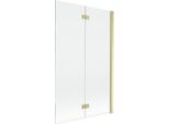 Mexen Mist Paratia Per Doccia A 2 Ante Destra 110 X 150 Cm, Trasparente, Oro Spazzolato - 8A9-110-002-55-00-P