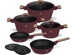 Set Di Pentole Antiaderenti Berlinger Haus, Alluminio Forgiato, Induzione, 10 Pezzi, Titanpro, Manico Ergonomico, Adatto A Tutti I Piani Di Cottura, Collezione Leonardo Nordic
