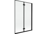 Mexen Mist Paratia Per Doccia 2 Ante Destra 120 X 150 Cm, Cornice Nera, Nera - 8A9-120-002-70-70-P