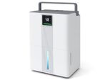 Deumidificatore Costway 35 L/Giorno, Deumidificatore Elettrico Con 3 Modalità, Timer 24H, Display A 3 Colori, Tubo Di Scarico E Rulli, Deumidificatore Bianco