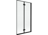 Mexen Mist Paratia Per Doccia A 2 Ante Destra 100 X 150 Cm, Cornice Nera, Nero - 8A9-100-002-70-70-P