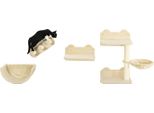 Fortuna Lai Parete Da Arrampicata Per Gatti 4 Pezzi, Tiragraffi Con Arrampicata, Scala Per Gatti, Amaca, Piattaforma Di Salto, Tiragraffi Da Parete Per Gatti Fino A 5 Kg