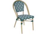 Sedia Da Giardino In Stile Bistrot Parigino In Alluminio Blu - Oviala Concorde