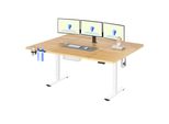 Scrivania Flexispot Regolabile In Altezza 180X80Cm Elettrica, 4 Funzioni Di Memoria, Protezione Anticollisione, Portata 70Kg, Ganci, Gestione Cavi (Acero)