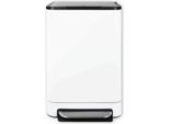 Desq 6053.01 Cestino A Pedale - 40L - Con Contenitore Interno - Acciaio Inox - A Tenuta Di Odori - Chiusura Silenziosa - Bianco