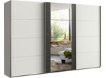 Armadio Ad Ante Scorrevoli Berna Design Dell'armadio Selezionabile, Bianco / Acciaio Grezzo, 360X64X236Cm