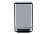 Desq 6053.18 Cestino A Pedale - 40L - Con Contenitore Interno - Acciaio Inox - A Tenuta Di Odori - Chiusura Silenziosa - Argento