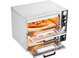 Vevor Forno Elettrico Per Pizza Da 457 Mm 2500 + 2500 W Forno Per Pizza Fino A 450 °C, Macchina Per Pizza Con Controllo Del Tempo E Della Temperatura E Doppia Camera, Macchina Per Pizza Multifunzionale