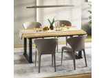 Tavolo Da Pranzo Flexispot Regolabile In Altezza 180X80 Cm, Elettrico, 4 Gambe Stabili, Fino A 150 Kg, Con Funzione Memoria, Design Moderno Per Sala Da Pranzo, Acero