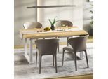 Tavolo Da Pranzo Flexispot Regolabile In Altezza 180X80 Cm, Elettrico, 4 Gambe Stabili, Fino A 150 Kg, Con Funzione Memoria, Design Moderno Per Sala Da Pranzo, Acero