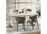 Tavolo Da Pranzo Flexispot Regolabile In Altezza 180X80 Cm, Elettrico, 4 Gambe Stabili, Fino A 150 Kg, Con Funzione Memoria, Design Moderno Per Sala Da Pranzo, Bianco