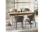 Tavolo Da Pranzo Flexispot Regolabile In Altezza 180X80 Cm, Elettrico, 4 Gambe Stabili, Fino A 150 Kg, Con Funzione Memoria, Design Moderno Per Sala Da Pranzo, Marrone