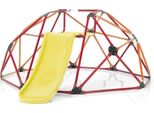 Costway Cupola Di Arrampicata Ø183Cm Con Scivolo E Piattaforma In Tessuto, Struttura Di Arrampicata A Forma Di Cupola Fino A 180Kg, Parco Giochi Per Bambini Da 3 Anni Arancione, Rosso