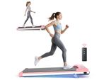 Tapis Roulant Con Pendenza Del 7 % - Tapis Roulant 3 In 1 Fino A 130 Kg - 1-8 Km/H Regolabile - Superficie Di Corsa 38,5 X 90 Cm - Rosa