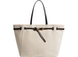 Ted Baker Borsa Shopper Tafanie Belted Herringbone Canvas Large Tote Bag Brn-Choc Beige