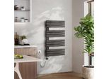 Emke Radiatore Elettrico Da Bagno Con Controllo Tramite App Wi-Fi Termostato Scaldasalviette 1041 X 600 Mm Antracite Portasciugamani 600 W Asciugamani