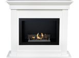 Caminetto A Etanolo Xaralyn - Flex BRI-HLW - Legno Bianco - Riscaldamento 1,5 Kw - Caminetto Da Incasso Incluso - Caminetto Decorativo