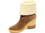 G2112 Stivale Donna Tod's Light Brown Suede/Shearling Boot Woman