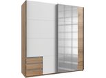 Armadio Ad Ante Scorrevoli Emden Armadio 180X64X198Cm In Rovere Bianco A 2 Ante (18803)