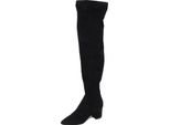 F6208 Stivale Donna Eco Suede Steve Madden Bolted Black Stretch Boot Shoe Woman