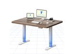 Flexispot Cylinex Scrivania Regolabile In Altezza 120X80 Cm Con Eleganti Gambe Arrotondate, Piano In Un Unico Pezzo Da 25 Mm, Portata 80 Kg, Marrone