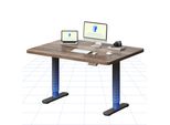 Flexispot Cylinex Scrivania Regolabile In Altezza 120X80 Cm Con Eleganti Gambe Arrotondate, Piano In Un Unico Pezzo Da 25 Mm, Portata 80 Kg, Marrone