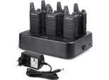 Retevis RT622 Walkie-Talkie, Radio Con Caricatore 6X, Lunga Portata, Ctcss/Dcs, Vox, 16 Canali, Walkie-Talkie Ricaricabile Senza Licenza Per Scuola, Sicurezza, Cantiere, Logistica (6 Pezzi, Nero)