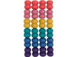 Rico Design Perline Macramè Colori Arcobaleno 24 Pezzi 17 Mm X 22 Mm Set Artigianale