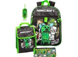 Minecraft - Zaino Per Bambini "Time To Mine"" NS6579 (Taglia Unica) (Nero/Verde)"