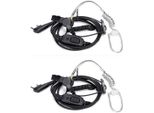Retevis EEK009 Cuffia Radio, Cuffia Radio A 2 Pin Con Microfono Compatibile Per Retevis RT24 RT27 RT28 RT619 BF-88E BF-888S Kenwood (Confezione Da 2)