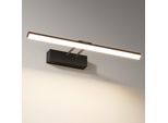 Emke Led Luce A Specchio Luce A Specchio IP44 Per Bagno Luce A Parete A Led 40 Cm, Luce Per Armadietto Ruotabile Di 200° Nero 4200K